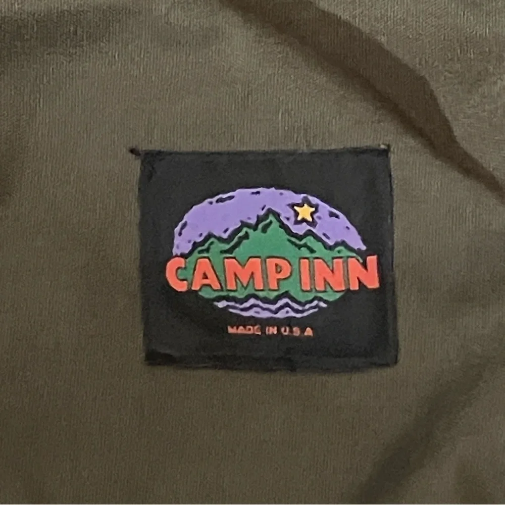 Vintage Camp Inn Giant Duffel Bag Green Nylon 30”x40” Made in USA